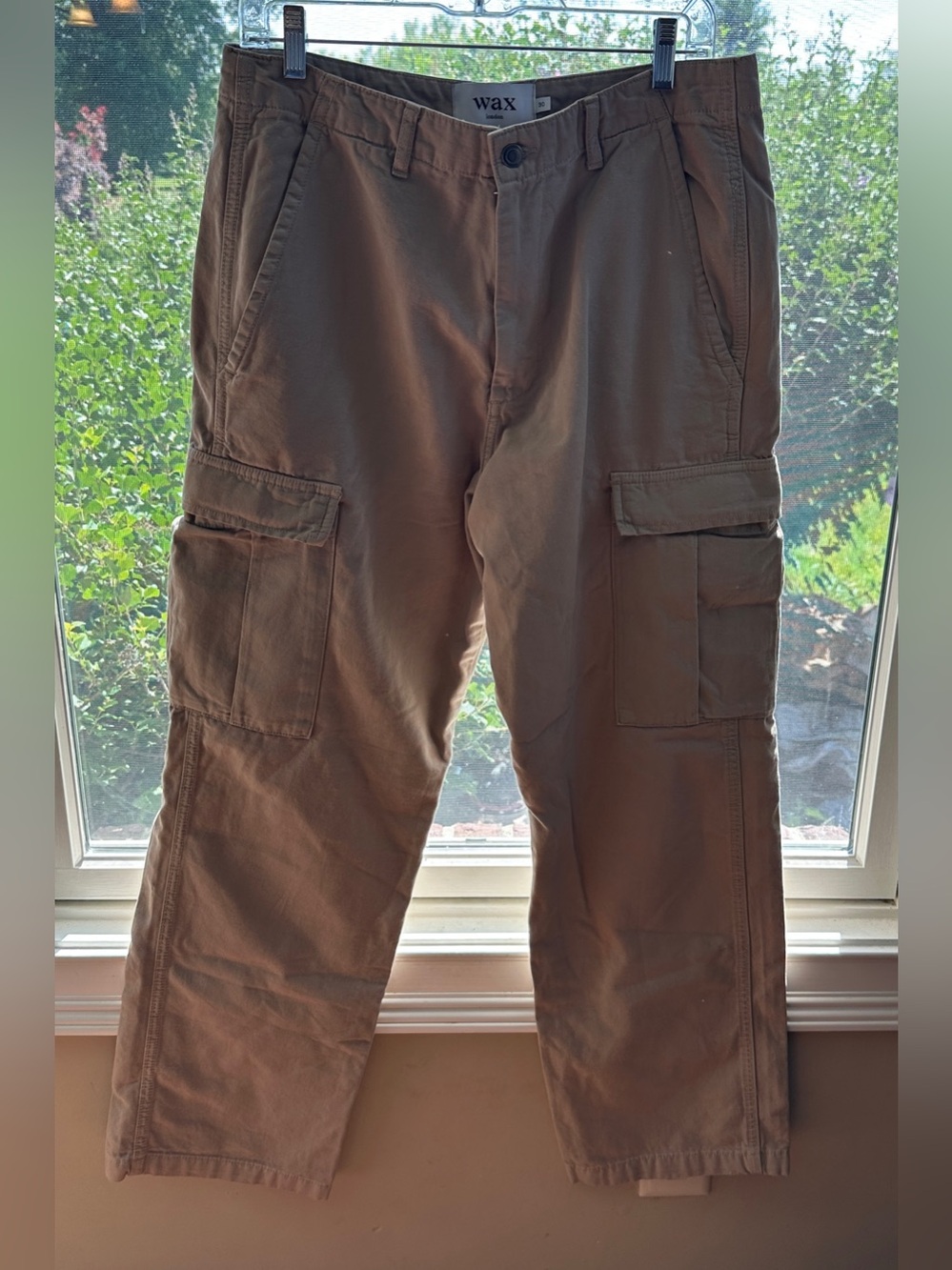 Wax London Khacki Cargo Pants, Organic‎ Cotton